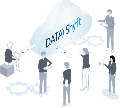 DataShyft logo on illustration